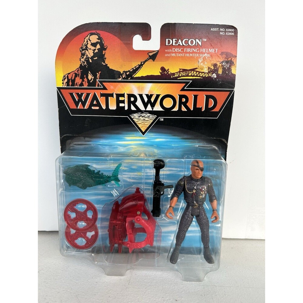 Vintage 1995 Kenner Waterworld Deacon Dennis Hopper Action Figure Sealed MOC